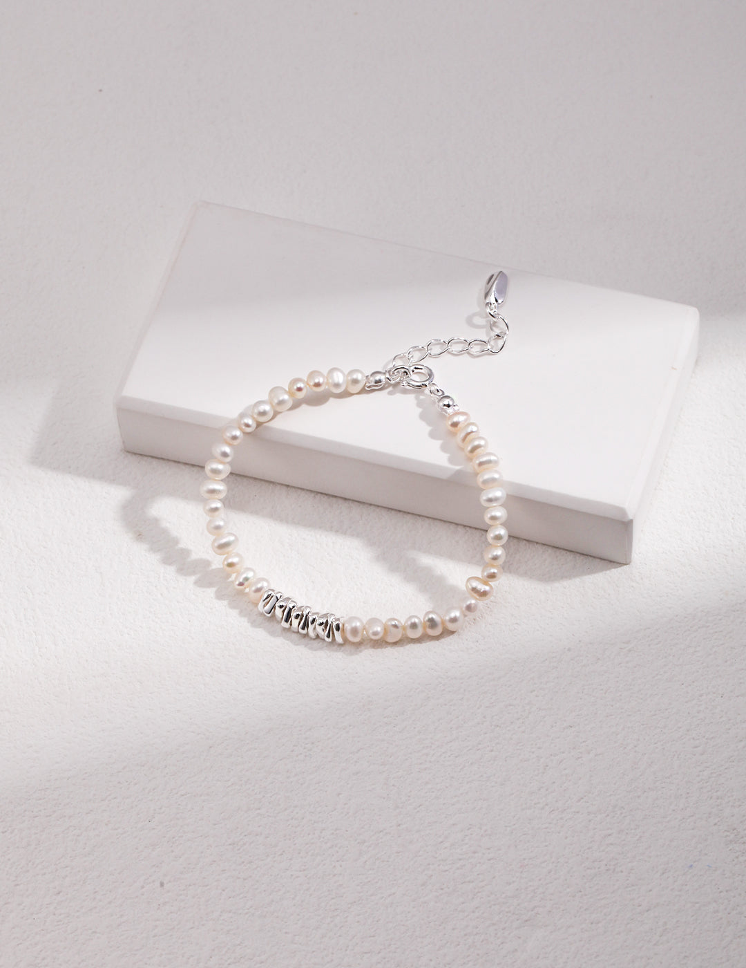 Pearl & Sliver with gold Plating Bracelet SL0068