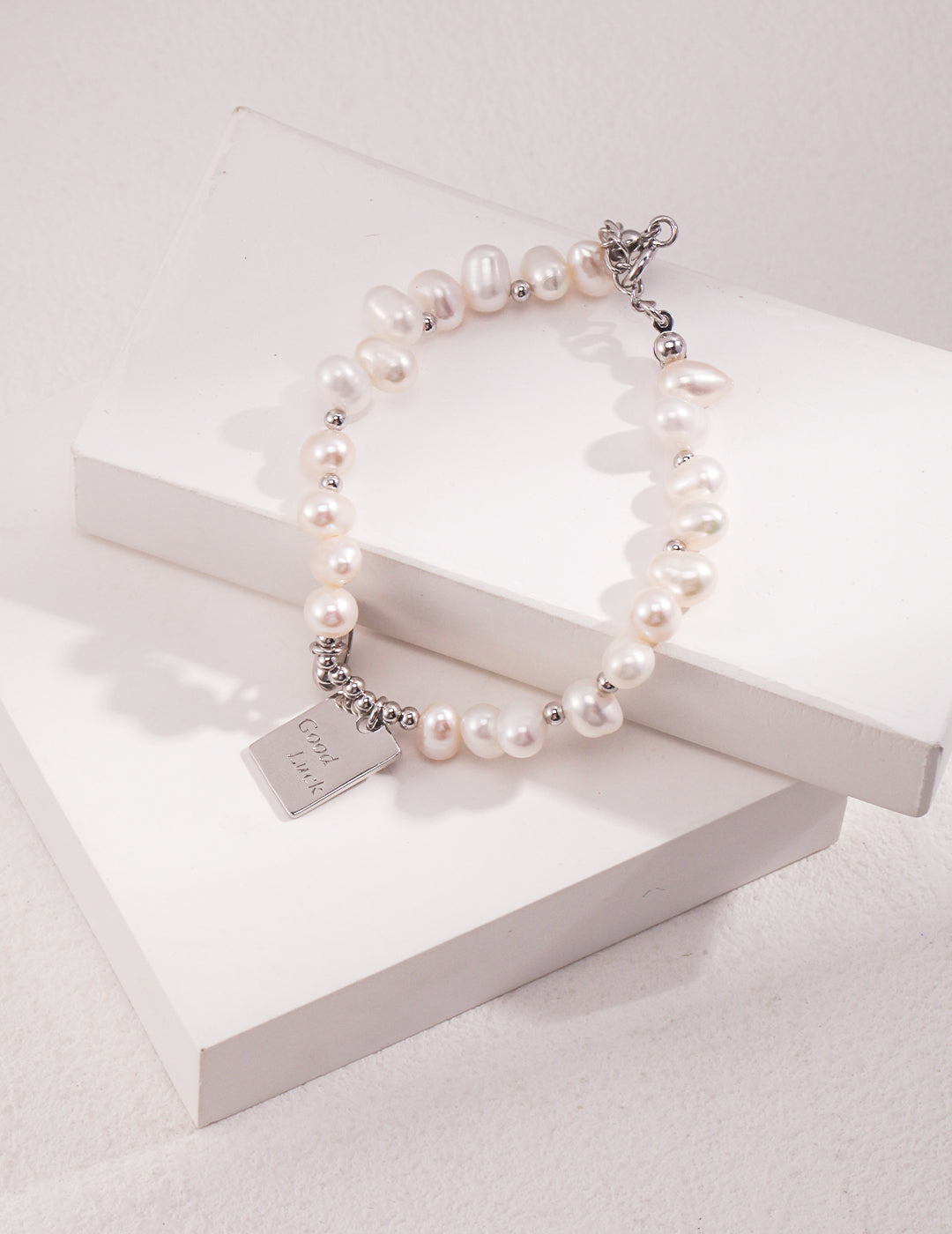 Pearl & Sliver with gold Plating Bracelet SL0088