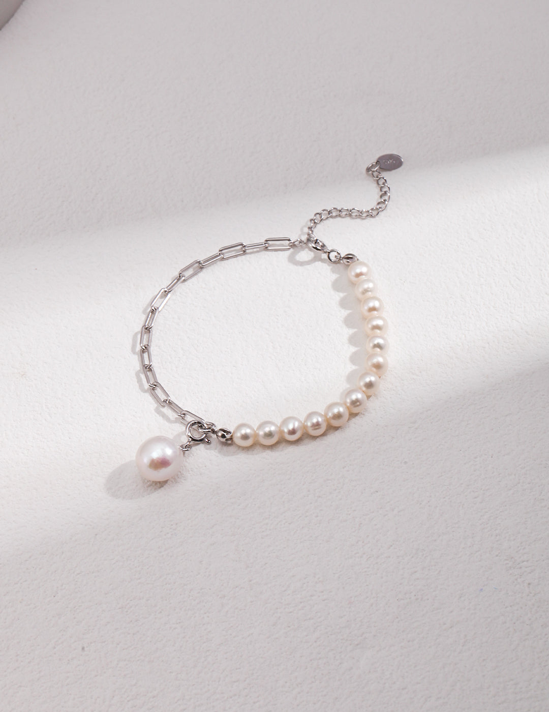 Pearl & Sliver with gold Plating Bracelet SL0065